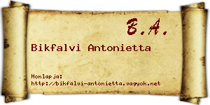 Bikfalvi Antonietta névjegykártya